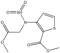 N-(甲氧羰基甲基)-3-磺酰胺基-2-噻吩羧酸甲酯 结构式