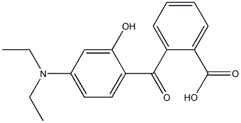 2-[4-二乙氨基-2-羟基苯甲酰基]苯甲酸 结构式