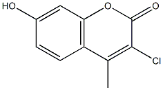 3-氯-4-甲基-7-羟基香豆素 结构式