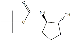 Trans-(2-Hydroxycyclopentyl)-carbamic acid tert-butyl ester 结构式