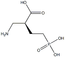 (2S)-2-Amino-methyl-4-phosphonobutanoicacid 结构式