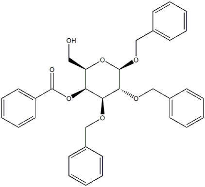 1,2,3-Tri-O-benzyl-4-O-benzoyl-b-D-galactopyranoside 结构式