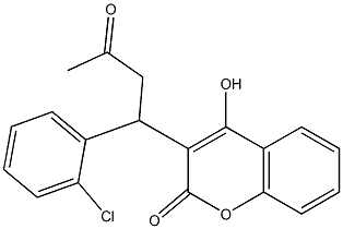 3-[-(Chlorophenyl)- -Acetylethyl]-4-Hydroxycoumarin 结构式