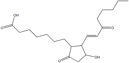 7-[3-hydroxy-5-oxo-2-(3-oxooct-1-enyl)cyclopentyl]heptanoic acid 结构式