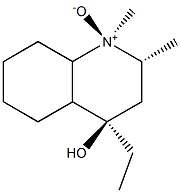 1,2-Dimethyl-4alpha-ethyl-4beta-hydroxy-trans-decahydroquinoline-N-oxi de 结构式