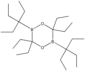 1,4-Dibora-2,5-dioxacyclohexane, 3,3,6,6-tetraethyl-1,4-bis(1,1-diethy lpropyl)- 结构式