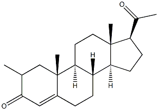 4-Pregnen-3,20-dione, 2-methyl- 结构式