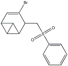 Tricyclo[4.1.0.0(2,7)]hept-4-ene, 4-bromo-3-[(phenylsulfonyl)methyl]- 结构式