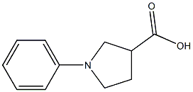 1-PHENYLPYRROLIDINE-3-CARBOXYLICACID 结构式