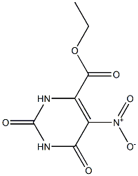 Ethyl 2,6-dioxo-5-nitro-1,2,3,6-tetrahydropyrimidine-4-carboxylate 结构式