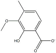 3-METHOXY-4-METHYL HYDROXYBENZOATE 结构式