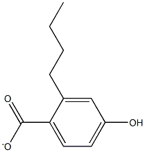 n-Butyl-p-hydroxybenzoat 结构式