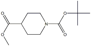 Methyl 1-Boc-Piperidine-4-Carboxylate 结构式