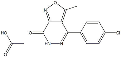 3-methyl-4-(4-chlorophenyl)isoxazolo(3,4-d)pyridazin-7(6H)-one acetic acid 结构式