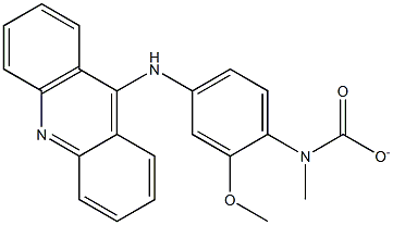 methyl-N-(4-(9-acridinylamino)-2-methoxyphenyl)carbamate 结构式