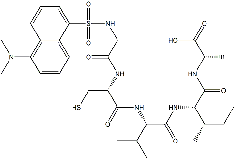 dansyl-glycyl-cysteinyl-valyl-isoleucyl-alanine 结构式