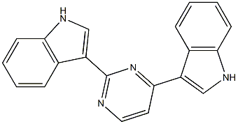 2,4-bis(3'-indolyl)pyrimidine 结构式
