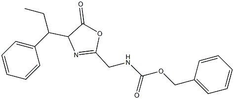 2-(1'-benzyloxycarbonylamino-1'-methyl)ethyl-4-benzyloxazol-5(4H)-one 结构式