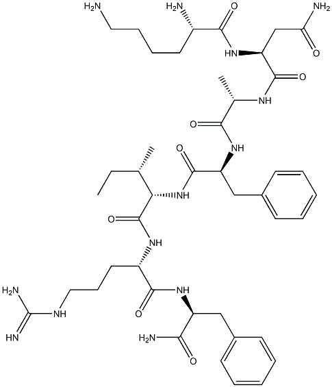 lysyl-asparaginyl-alanyl-phenylalanyl-isoleucyl-arginyl-phenylalaninamide 结构式