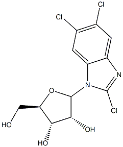 2,5,6-trichloro-1-(ribofuranosyl)benzimidazole 结构式