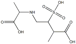 N-bis(1-carboxyethyl)taurine 结构式