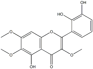 2'3',5-trihydroxy-3,6,7-trimethoxyflavone 结构式