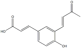 3-(4-hydroxy-3-(3-oxo-but-1-enyl)-phenyl)-acrylic acid 结构式