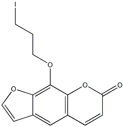 8-((3-iodoprop-1-yl)oxy)psoralen 结构式