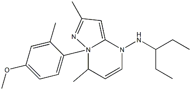 4-(3-pentylamino)-2,7-dimethyl-8-(2-methyl-4-methoxyphenyl)pyrazolo(1,5-a)pyrimidine 结构式