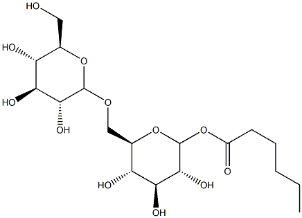 6-O-glucopyranosyl-1-O-hexanoylglucopyranose 结构式