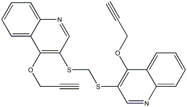 bis(4-propargyloxy-3-quinolylthio)methane 结构式