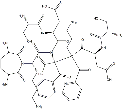 picolinoyl-seryl-aspartyl-picolinoyl-seryl-aspartyl-2,5-diaminoadipoyl-lysyl-lysine 结构式