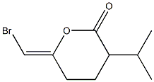 3-isopropyl-6-bromomethylenetetrahydropyran-2-one 结构式