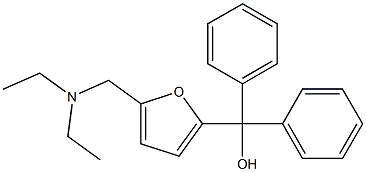 5-(diethylaminomethyl)-alpha,alpha-diphenylfurfuryl alcohol 结构式