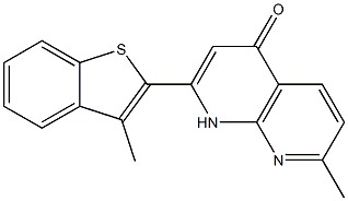 7-methyl-2-(3'-methyl-2'-benzo(b)thienyl)-1,8-naphthyridin-4-one 结构式