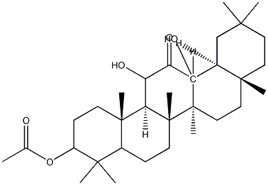 3-acetoxy-11,13-dihydroxyolean-12-one 结构式