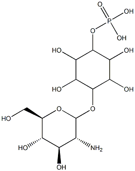 4-O-(2-amino-2-deoxyglucopyranosyl)inositol 1-phosphate 结构式