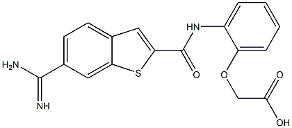 2-(((6-amidinobenzothiophene-2-yl)formamido)phenyloxy)acetic acid 结构式