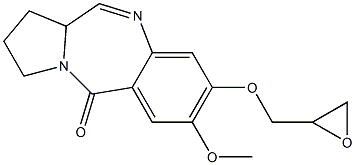 8-(2,3-epoxypropoxy)-7-methoxy-1,2,3,11a-tetrahydro-5H-pyrrolo(2,1-c)(1,4)benzodiazepin-5-one 结构式