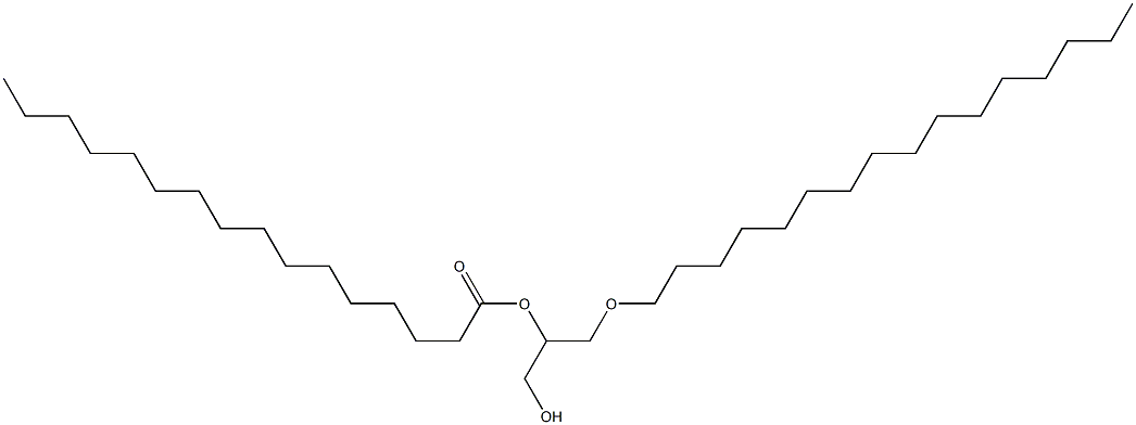 1-O-hexadecyl-2-O-hexadecanoylglycerol 结构式