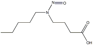 BUTYRICACID,4-(N-NITROSOPENTYLAMINO)- 结构式
