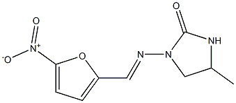 4-METHYL-1-((5-NITROFURFURYLIDIENE)AMINO)-2-IMIDAZOLIDINONE 结构式