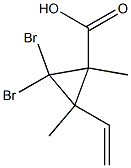 DIBROMOVINYL-DIMETHYL-CYCLOPROPANECARBOXYLICACID 结构式