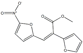 CIS-METHYL3-(5-NITRO-2-FURYL)-2-(2-FURYL)ACRYLATE 结构式