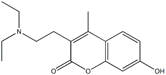 3-(2-(DIETHYLAMINO)ETHYL)-7-HYDROXY-4-METHYLCOUMARIN 结构式