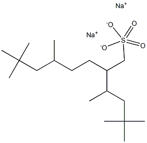 SODIUM2-(1,3,3-TRIMETHYLBUTYL)-5,7,7-TRIMETHYLOCTYLSULPHATE 结构式