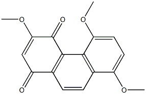 3,5,8-TRIMETHOXY-1,4-PHENANTHRENEQUINONE 结构式