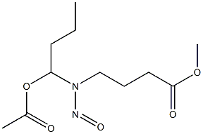 N-(3-CARBOMETHOXYPROPYL)-N-(1-ACETOXYBUTYL)NITROSAMINE 结构式