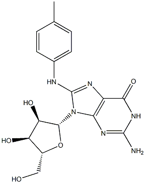 N-(GUANOSINE-8-YL)-PARA-TOLUIDINE 结构式