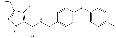 4-CHLORO-3-ETHYL-1-METHYL-N-(4-(PARA-TOLYLOXY)BENZYL)PYRAZOLE-5-CARBOXAMIDE 结构式